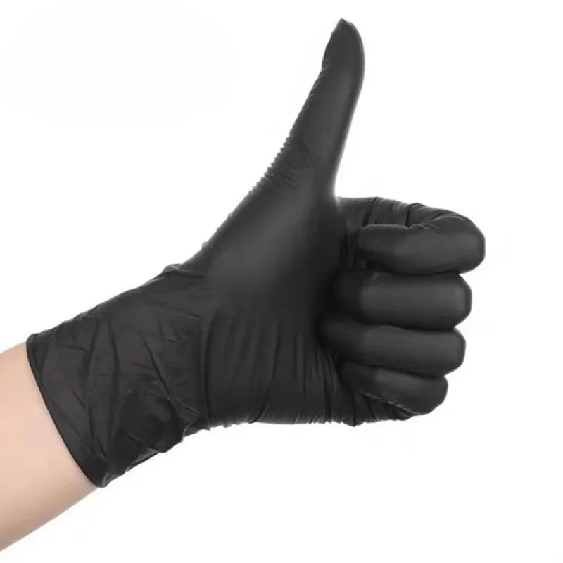 20/50/100PCS Disposable Black Nitrile Gloves – Latex-Free, Powder-Free Cleaning, Tattoo, Hairdressing & Household Use WTN Essentials