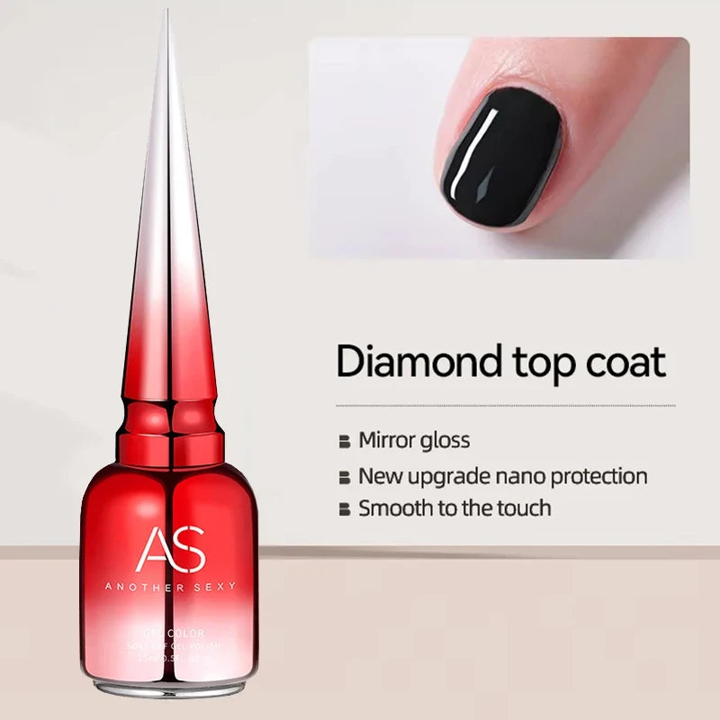 AS 15ml Transfer Foil Gel Nail Polish Soak Off Led Uv Gel Varnish Fast Dry Star Sticker Glue Stamp Gel Blushimmer