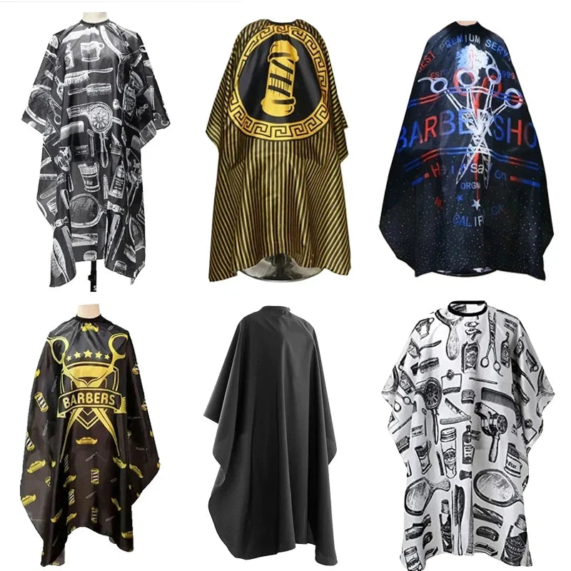 Hairdressing Coth Pattern Cutting Hair Waterproof Cloth Salon Barber Cape Professional Hair Stylist Retro Aprons Haircut Cape Noventix