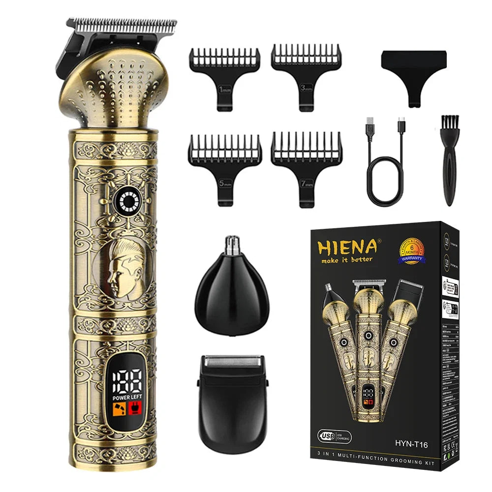 hiena Professional Barber Fade Clippers 0mm Zero Gapped Edgers Hair Trimmer Electric Men Bald Head Finish Hair Cutting Machine Noventix