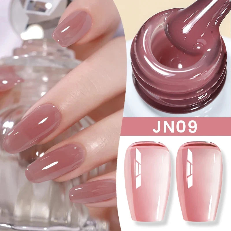 BORN PRETTY 83 Colors 10ml Jelly Nude Gel Nail Polish Autumn Amber Semi Transparent Manicure Soak off UV LED Nails Gel Varnish Blushimmer