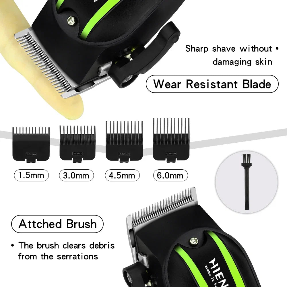 hiena Electric Hair Clipper UBS Rechargeable Cordless Beard Trimmer Men Powerful Electric Hair Clipper Trimming Tool Noventix