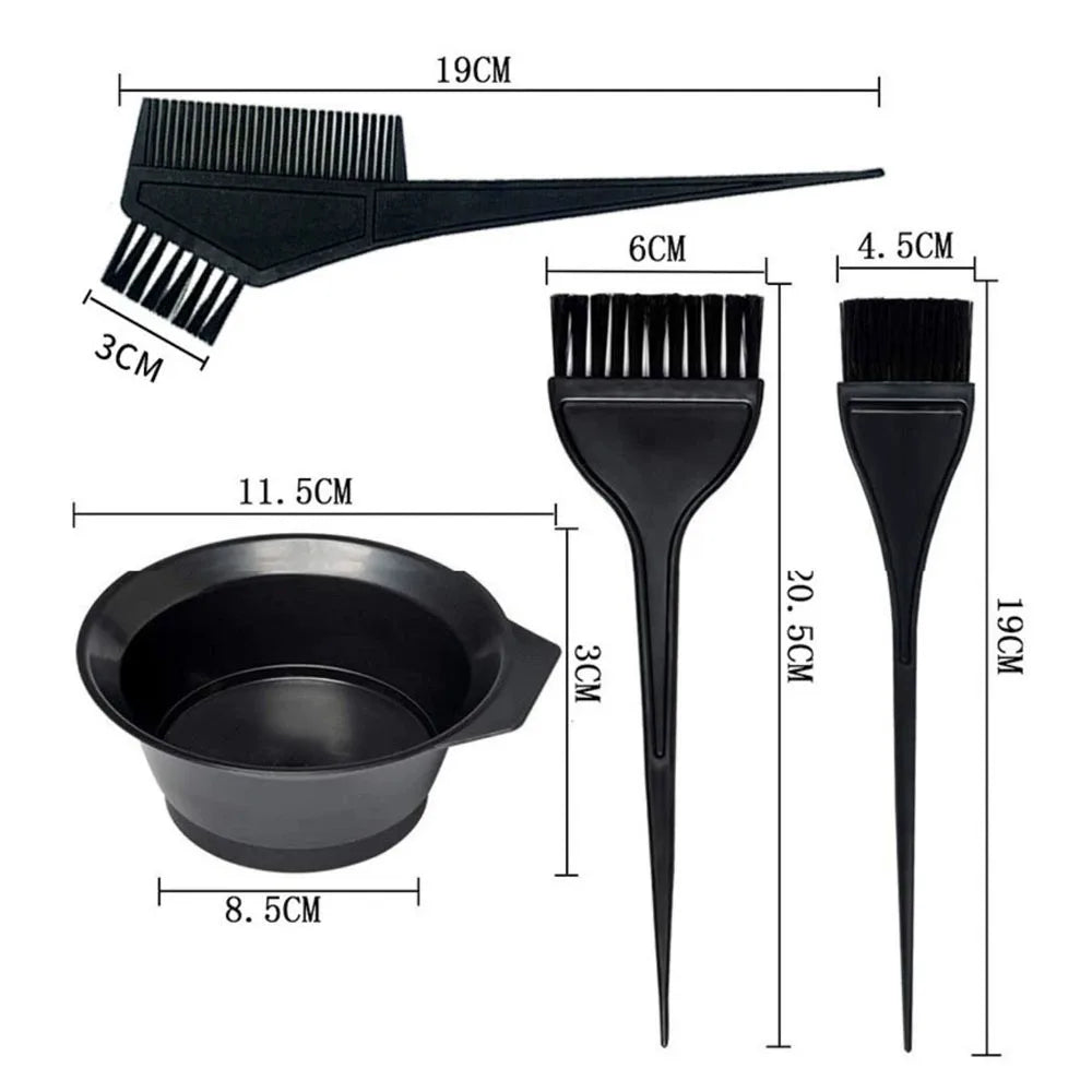 4Pcs Home Salon Hair Dyeing Brush Set Hair Dyeing Cream Bowl Coloring Brush Comb Kits Hair Tint Applicator Barber Styling Tools Game On Interactive LLC (OnlyTenBucks.com)