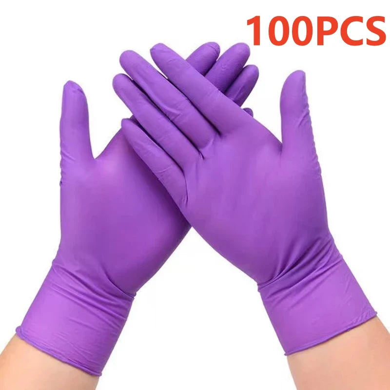 Fuchsia Nitrile Disposable Gloves 20/100PCS 3-mil Powder & Latex Free Household Cleaning Gloves for Cooking Kitchen Esthetician WTN Essentials