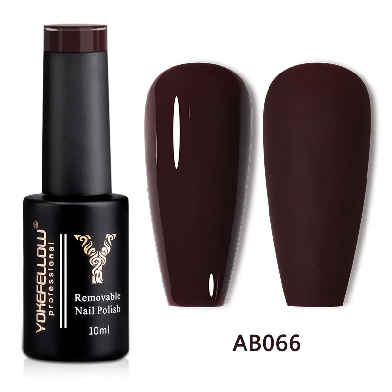 YOKEFELLOW 10ml Jelly Nude Gel Nail Polish High Quality Translucent Pink Nail Gel Varnish Soak Off UV Gel Polish Long Lasting Blushimmer