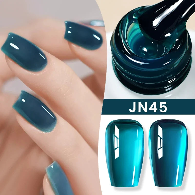 BORN PRETTY 83 Colors 10ml Jelly Nude Gel Nail Polish Autumn Amber Semi Transparent Manicure Soak off UV LED Nails Gel Varnish Blushimmer