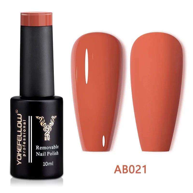 YOKEFELLOW 10ml Jelly Nude Gel Nail Polish High Quality Translucent Pink Nail Gel Varnish Soak Off UV Gel Polish Long Lasting Blushimmer