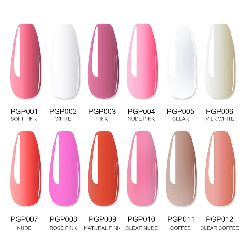 Poly Extension Gel Nail Set 8PCS 15ML Fast Builder Extension Gel Varnish for Manicure Salon 3D Art DIY Nail Extension Thickening Blushimmer