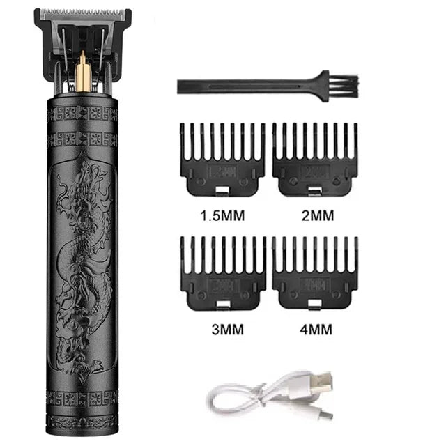 Men's Vintage Hair Trimmer T9 Carving Rechargeable Barber Electric Professional Hair Clipper Beard Trimmer/Metal Haircut Clipper Noventix