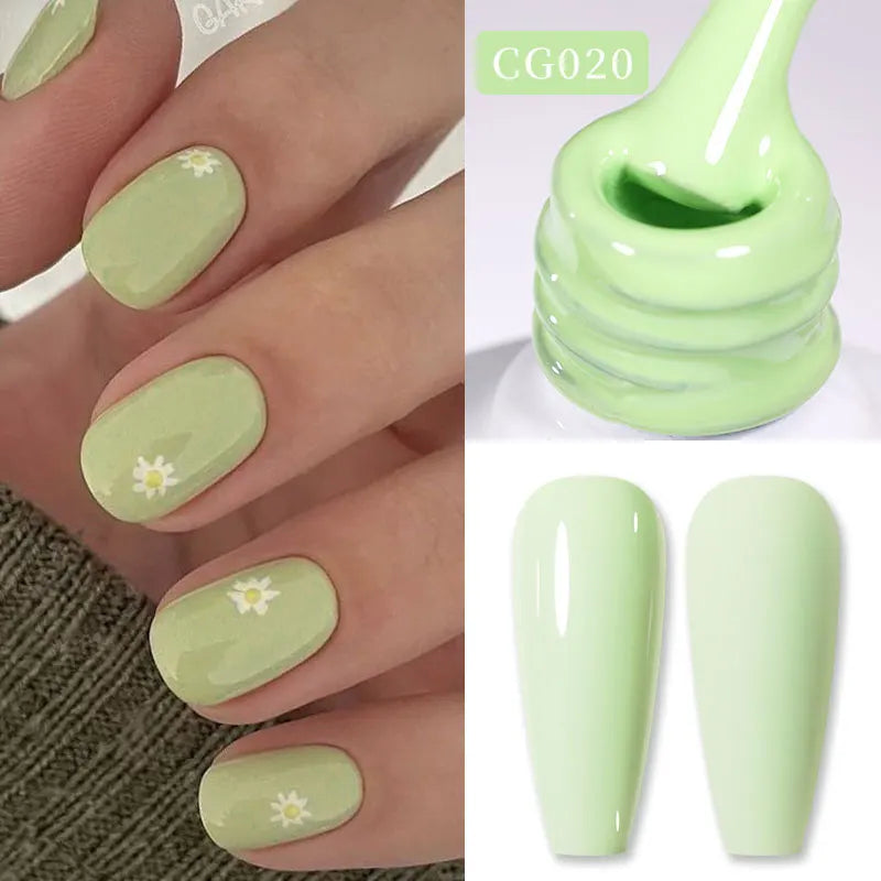 BORN PRETTY Jelly Nude Gel Nail Polish 10ml Light Pink Peach Translucent Color UV Light Cure Gel Varnish Nail Art DIY at Home Blushimmer
