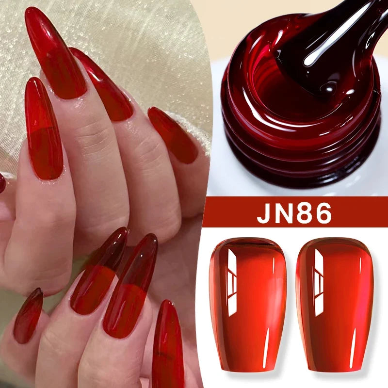 BORN PRETTY Milky White Jelly Nude Gel Nail Polish 10ml White Translucent Soak Off Gel Vernis Semi Permanent Need UV Light Cure Blushimmer