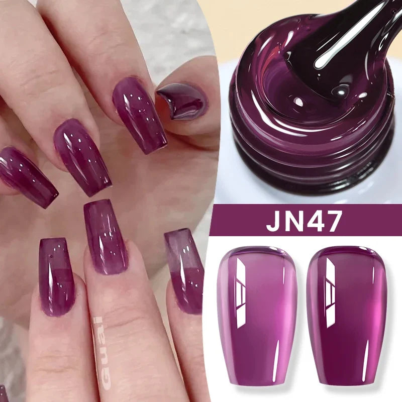 BORN PRETTY Milky White Jelly Nude Gel Nail Polish 10ml White Translucent Soak Off Gel Vernis Semi Permanent Need UV Light Cure Blushimmer