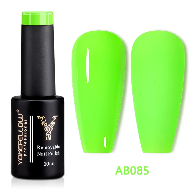 YOKEFELLOW 10ml Jelly Nude Gel Nail Polish High Quality Translucent Pink Nail Gel Varnish Soak Off UV Gel Polish Long Lasting Blushimmer