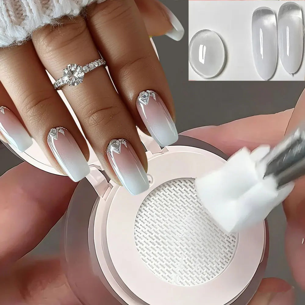 5ml Black Cushion Gradient Painting Gel Black Ombre Patting Gel Polish UV/LED Blush Blooming Aura Manicure Gel Nail Polish R$30@ Blushimmer