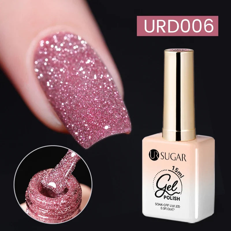 UR SUGAR 15ml Jelly Milky White Translucent Color Gel Polish Semi Permanent UV Gel Nail Art Soak Off Gel Varnish Latest Fashion Blushimmer