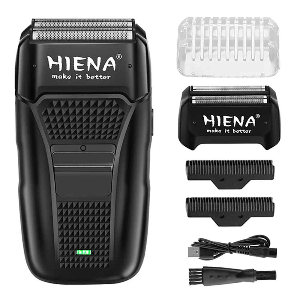 HIENA shaving machine men Electric shaver Hair clipper Rechargeable Metal Housing Pro Electric Shaver For Men Electric home Noventix
