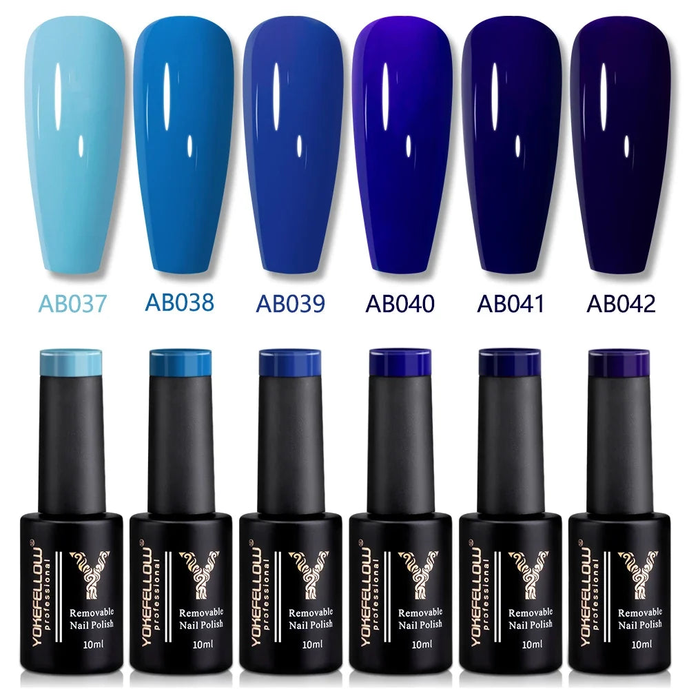 YOKEFELLOW 2022 New Color 10ML Nail Gel Polish Semi Permanent Gel Varnish Base Top Coat 122 Soak Off Colors Organic Nail Varnish Blushimmer