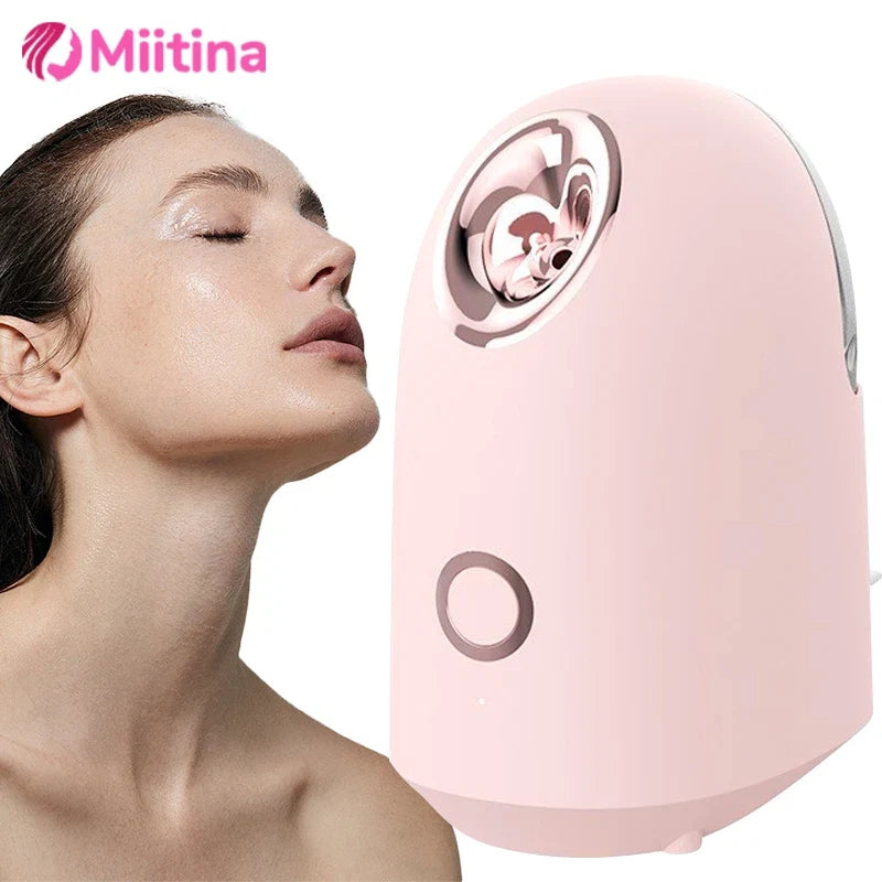 Face Steamer Humidifier Nano Mist Sprayer SPA Facial Nebulizer Steamer Moisturizing Beauty Skin Care Nano Steam Unclogs Pores Noventix