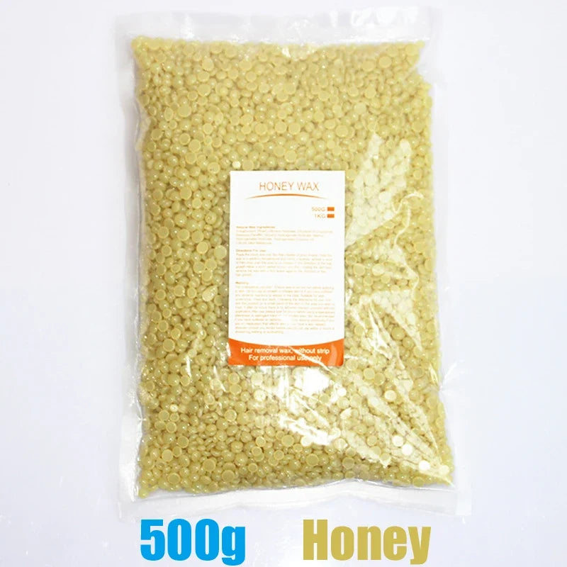 500g Wax Beans For Wax Heater Whole Body Hot Film Depilatory Wax For Wax Heater Kit Waxing Wax Beans For Hair Removal Wax Pot Noventix