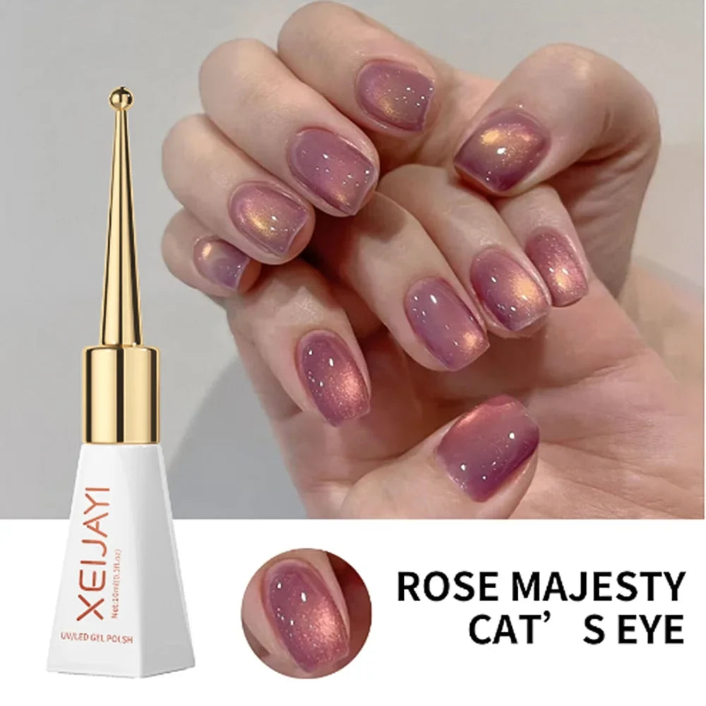 XEIJAYI Pink Cat Eye Gel Nail Polish Ceramic Magnetic Gel UV Semi-permanent Enamels Varnish Nail Supplies For Professionals Gel Blushimmer