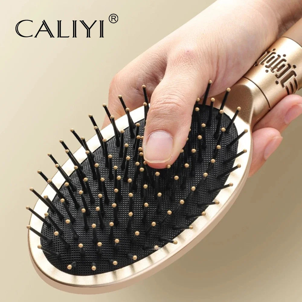 CALIYI Hair Massage Air Cushion Comb Brush Scalp Hairbrush Detangle Anti Static Salon SPA Hairdressing Styling Tool Oval Round Silcy Skin