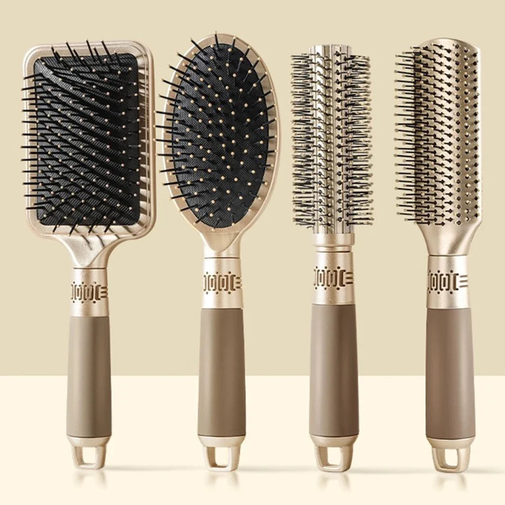 CALIYI Hair Massage Air Cushion Comb Brush Scalp Hairbrush Detangle Anti Static Salon SPA Hairdressing Styling Tool Oval Round Silcy Skin