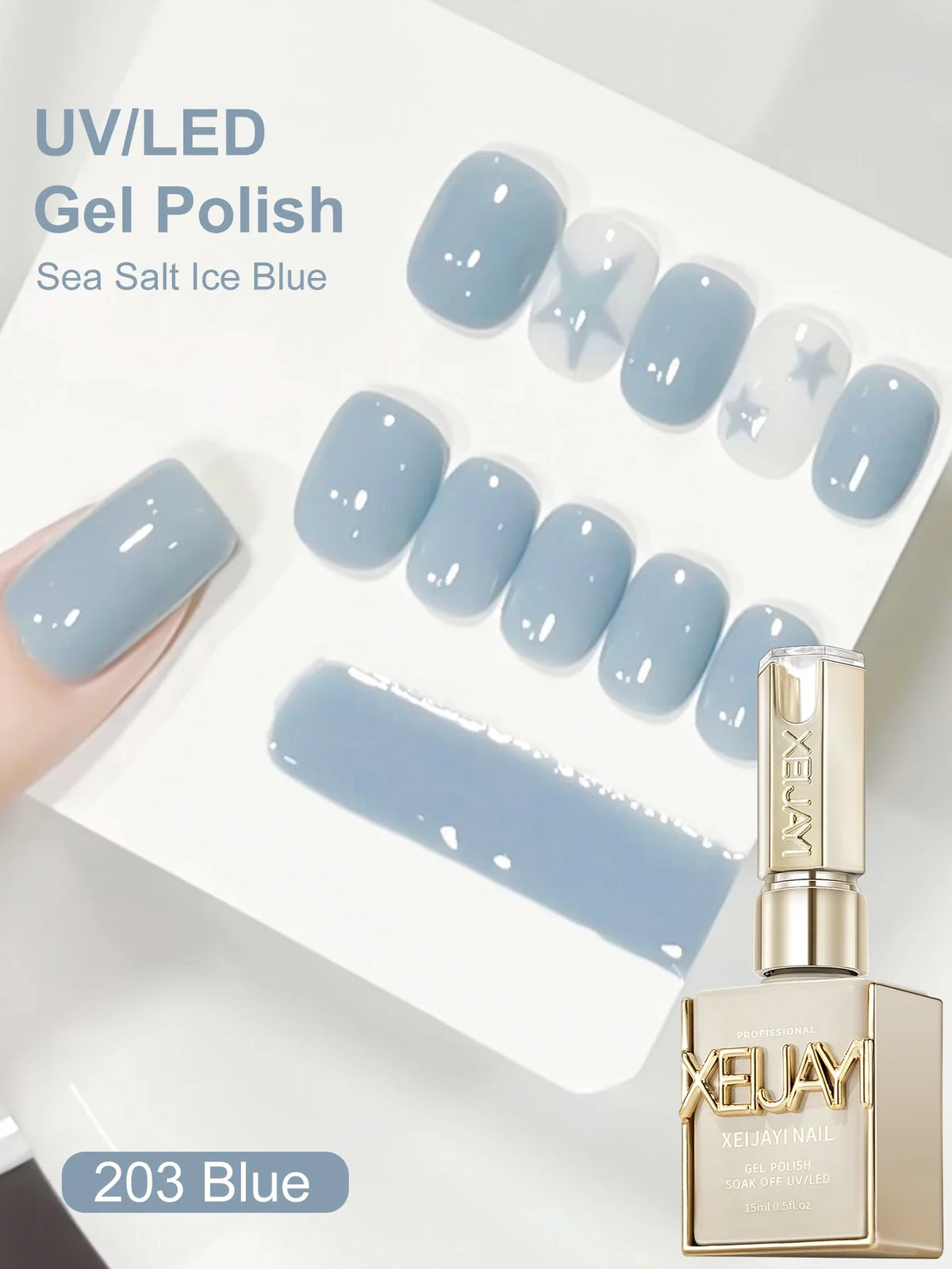 1Pc 15ML Milky White Pure Nail Polish Gel Nail Add Semi-Permanent Soak Off UV LED Construction Gel Varnish Blushimmer