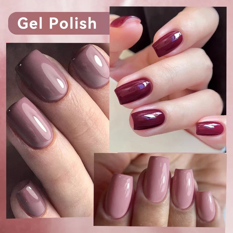 UR SUGAR 7ml All Season Gel Nail Polish Set Nude Pink Red Glitter Semi Permanent UV Gel Kits All For Manicure Soak Off Vernis Blushimmer