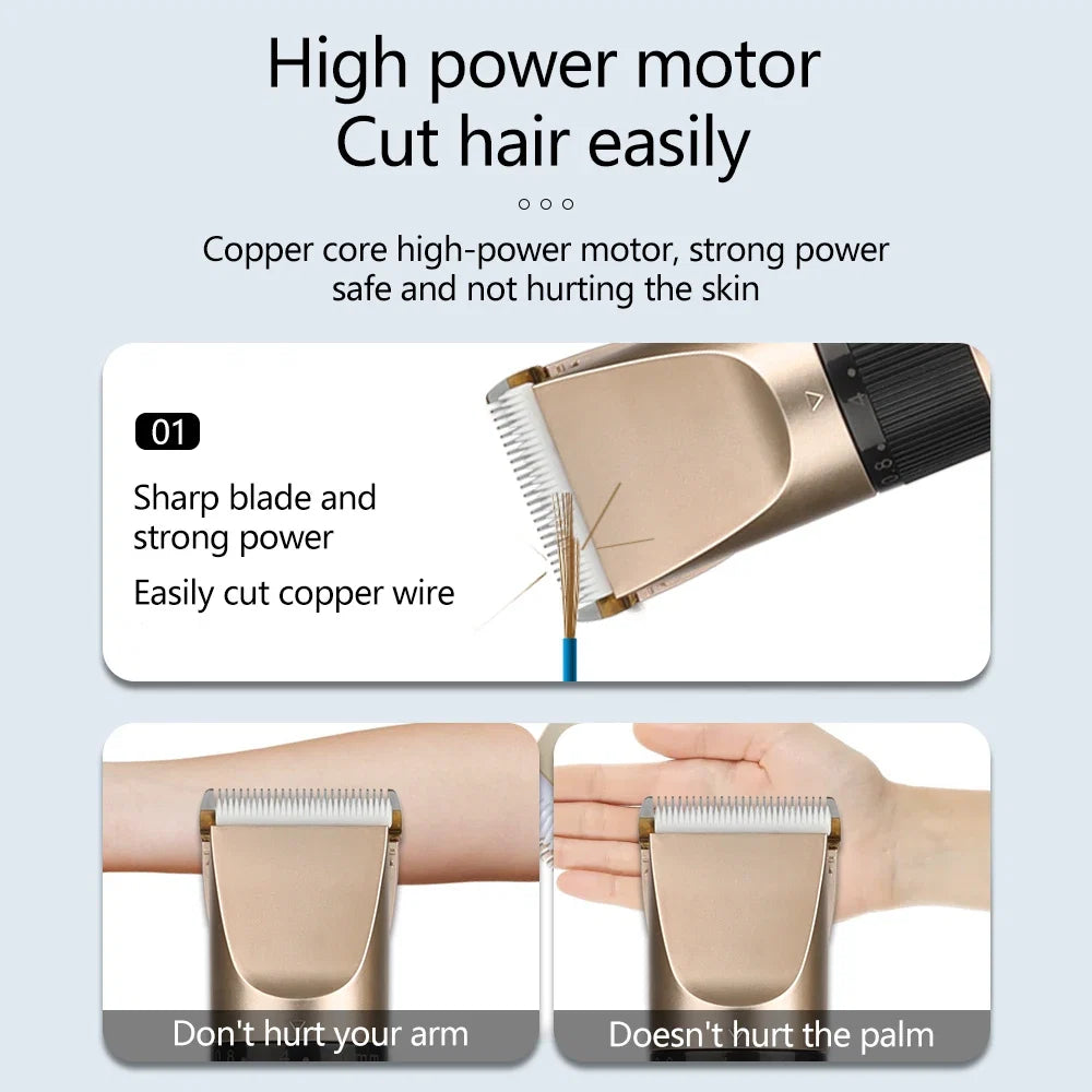 Electric Hair Trimmer Shaver Home Trimmers for Men Hair Clipper Professional Rechargeable Shavers Barber hair Cutting Machine Noventix