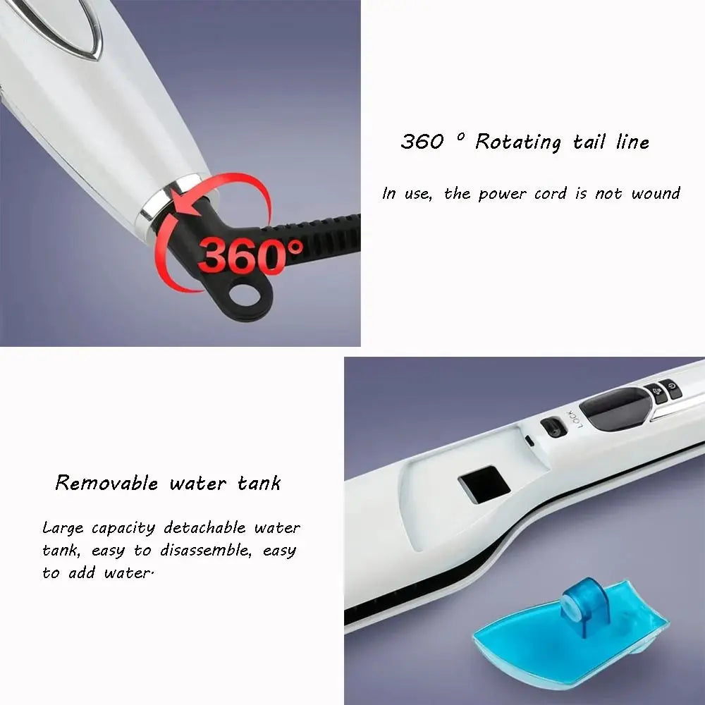 LCD Display Steam Hair Straightener PTC Heated Scalable Hair Straightener Brush Frizz-Free Fast Heating FLIPSTYLEZLLC