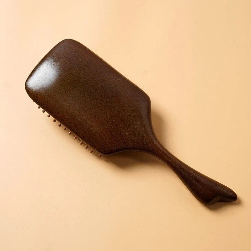Natural Sandalwood Air Cushion Comb Scalp Massage Hair Brush Women Anti-static Hairdressing Comb for Hair Volume & Curly Hair Silcy Skin