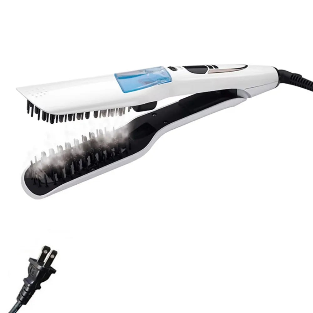 LCD Display Steam Hair Straightener PTC Heated Scalable Hair Straightener Brush Frizz-Free Fast Heating FLIPSTYLEZLLC
