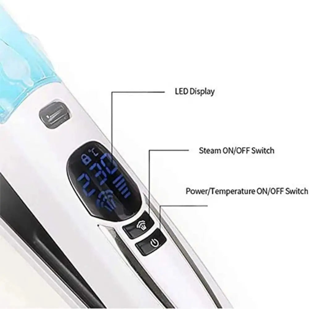 LCD Display Steam Hair Straightener PTC Heated Scalable Hair Straightener Brush Frizz-Free Fast Heating FLIPSTYLEZLLC