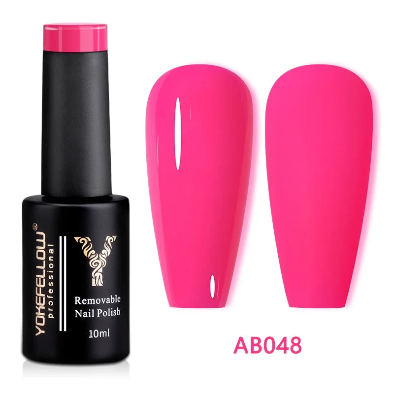 YOKEFELLOW 10ml Jelly Nude Gel Nail Polish High Quality Translucent Pink Nail Gel Varnish Soak Off UV Gel Polish Long Lasting Blushimmer
