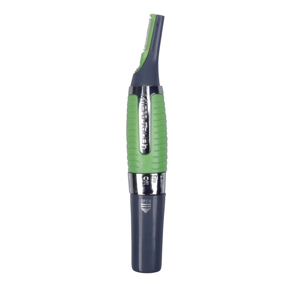 2-in-1 Facial Hair Trimmer, Unisex Nose Hair Trimmer Suitable for Nose Hair, Ear Hair, Eyebrows, and Chin Hair - Battery-Powered Noventix