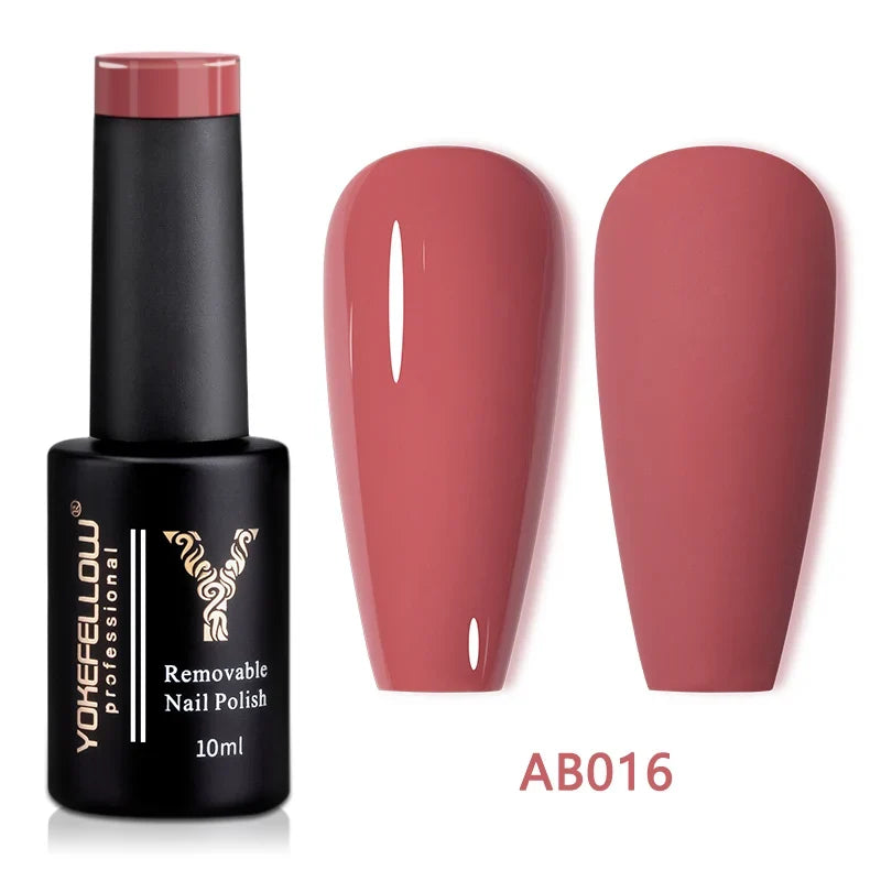 YOKEFELLOW 10ml Jelly Nude Gel Nail Polish High Quality Translucent Pink Nail Gel Varnish Soak Off UV Gel Polish Long Lasting Blushimmer