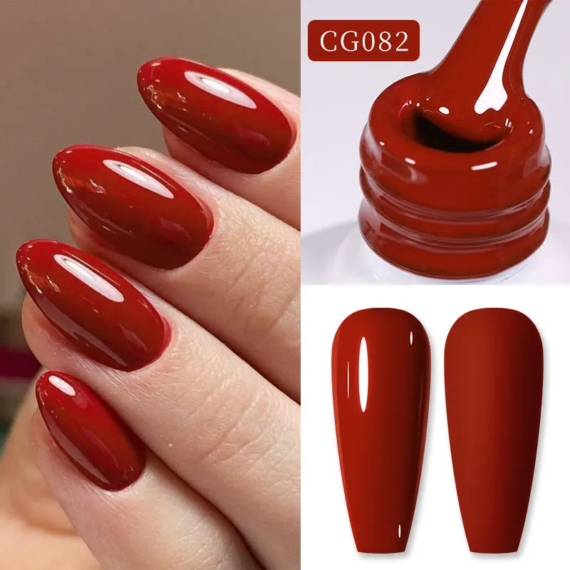 BORN PRETTY 10ml Blood Red Jelly Gel Nail Polish Halloween Nails Art Gel Polish Sheer Translucent Nail Gel for Winter Manicure Blushimmer