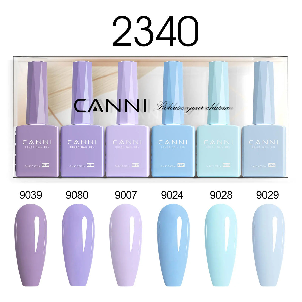 6pcs*9ml CANNI HEMA FREE Nail Gel Polish Set Gorgeous Color Semi Permanent Pigmented Painting Gel Soak off UV LED Gel Nails Kit Blushimmer