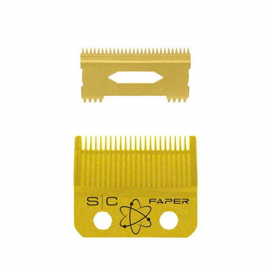 STYLECRAFT GOLD FAPER BLADE W/ SLIM DEEP TOOTH GOLD CUTTER (#SC525G) N.O.S. Barber Supply