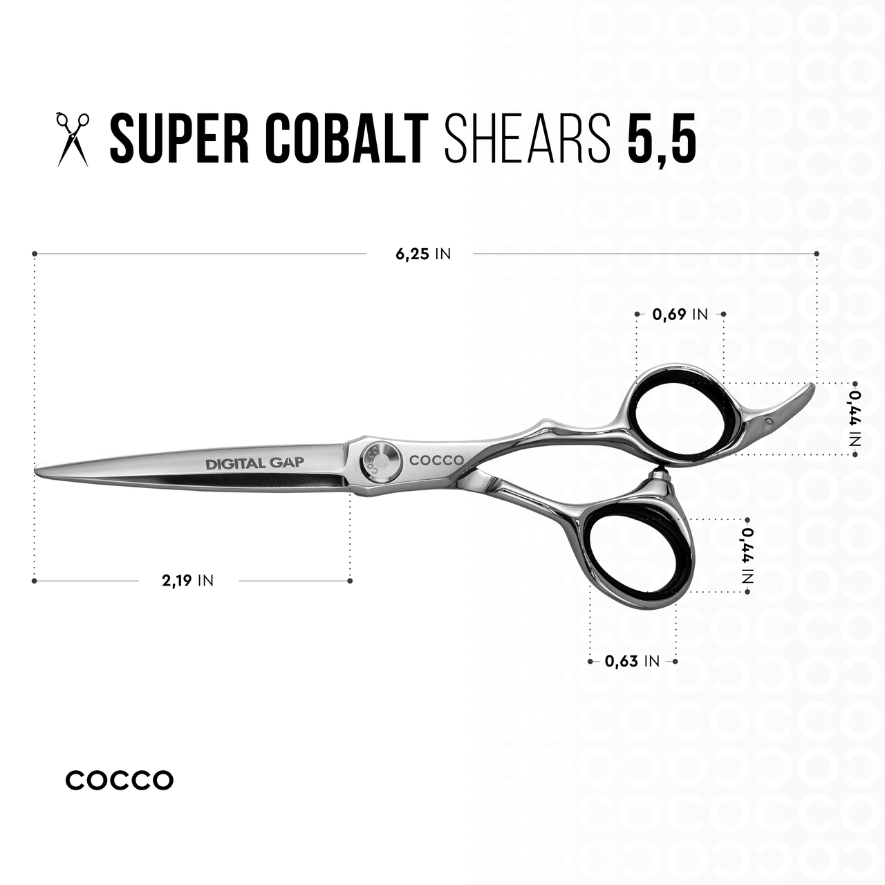 Super Cobalt Blunt and Including 6" 29 Tooth Thinning Shear Set - Select Size Cocco Hair Professional