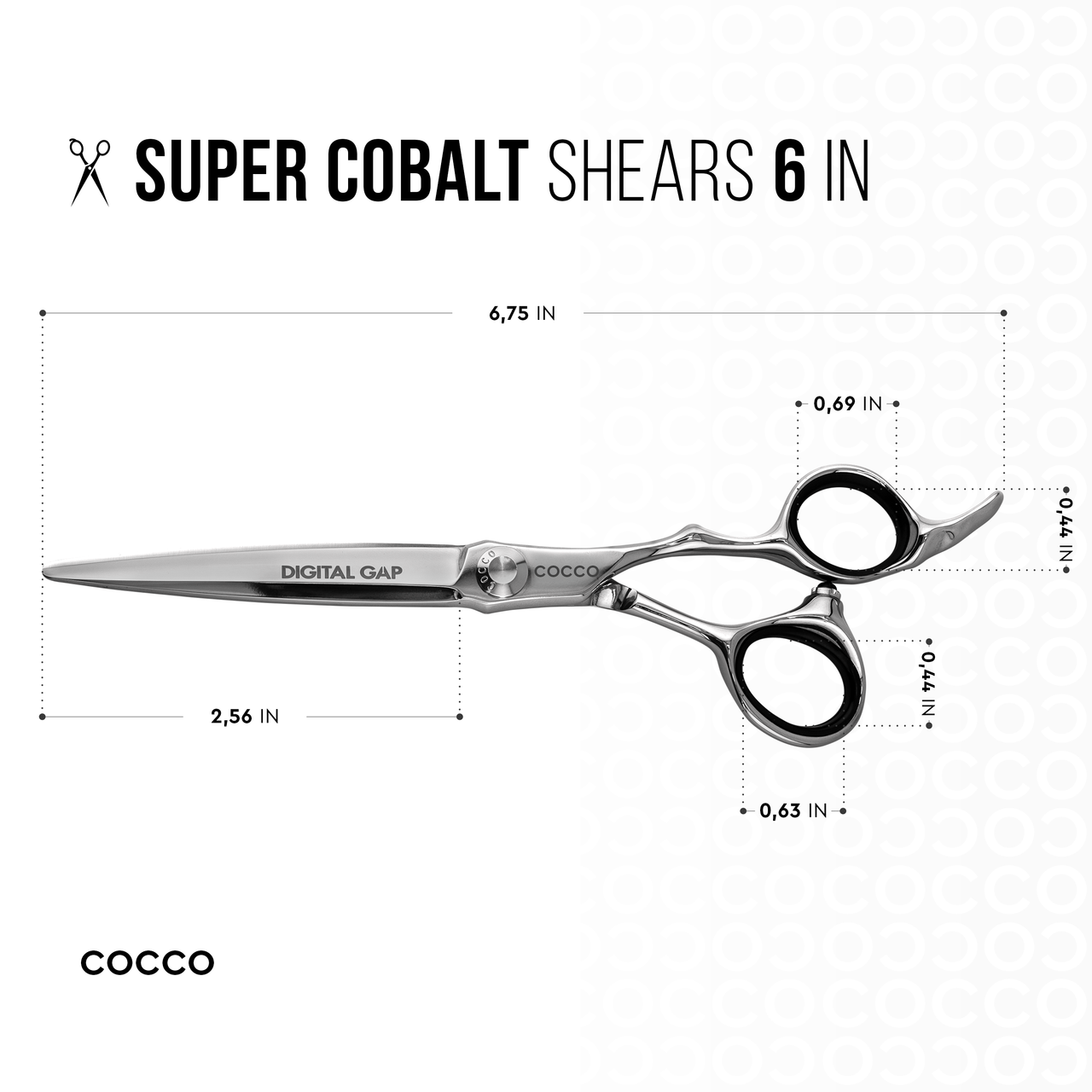 Super Cobalt Blunt and Including 6" 29 Tooth Thinning Shear Set - Select Size Cocco Hair Professional