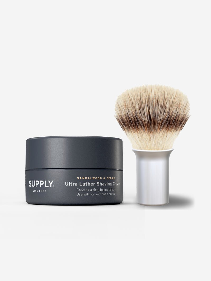 Shaving Cream Starter (Cream + Brush) Supply