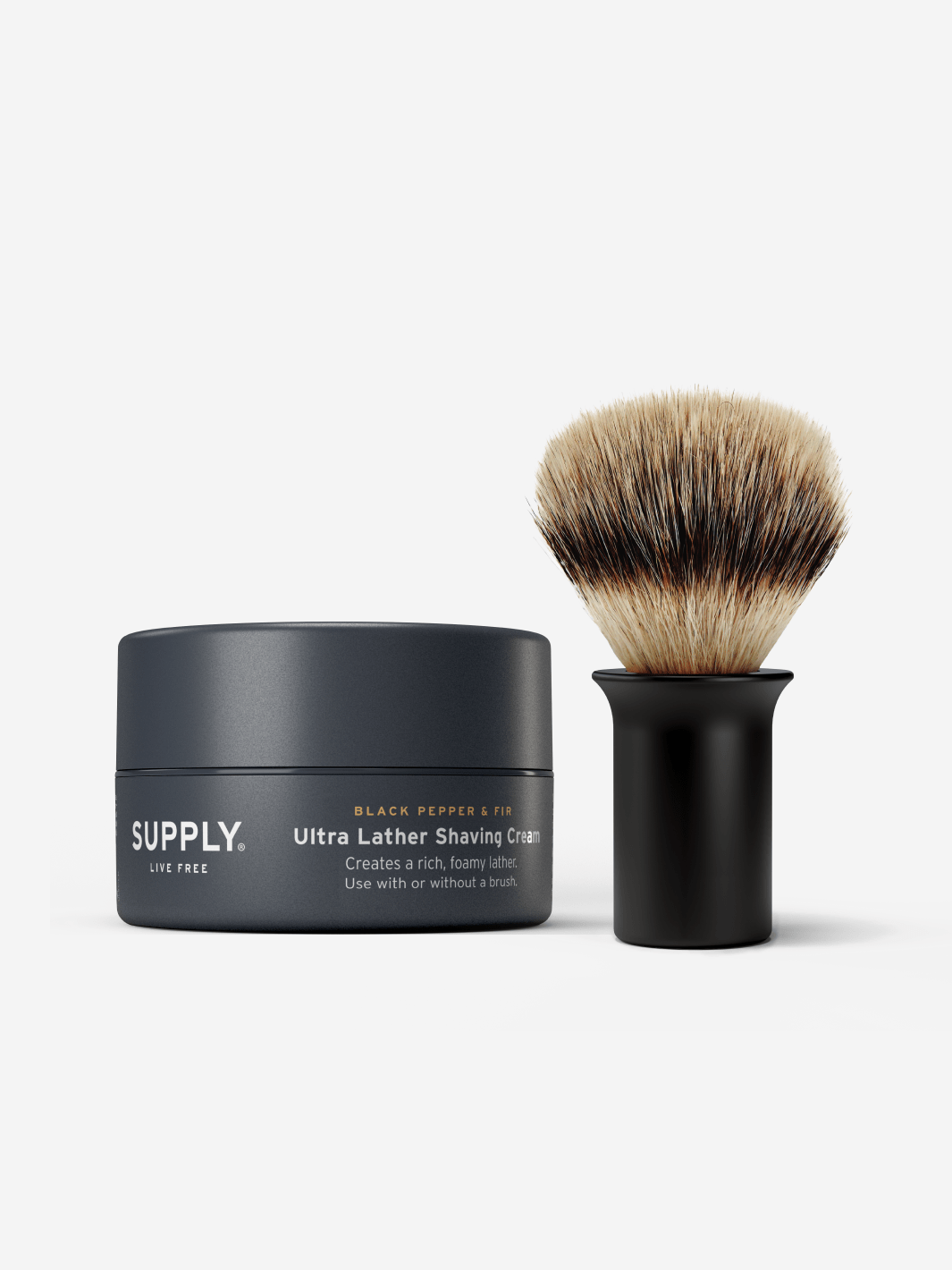 Shaving Cream Starter (Cream + Brush) Supply