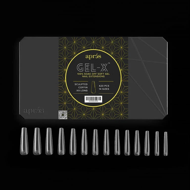Gel-X® Sculpted Coffin Extra Extra Long Box of Tips- Pro (420pcs) Lunali Nail Supply
