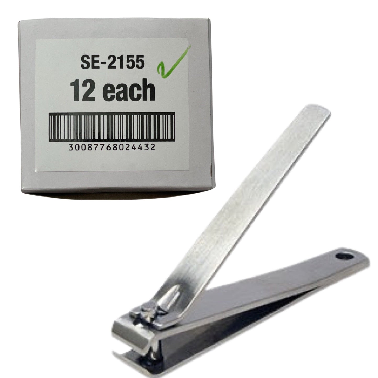 *12pc Box Stainless Straight Blade  Clipper Lunali Nail Supply