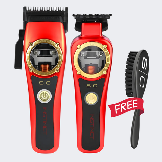 StyleCraft Instinct Clipper and Trimmer Combo with FREE Fade Brush Certified Clippers