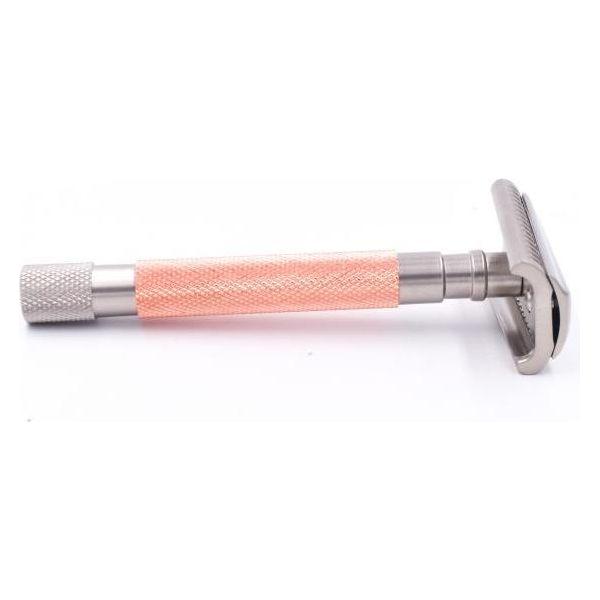 Parker 55SL-RG Rose Gold Semi Slant 3 Piece Safety Razor Pasteur Pharmacy