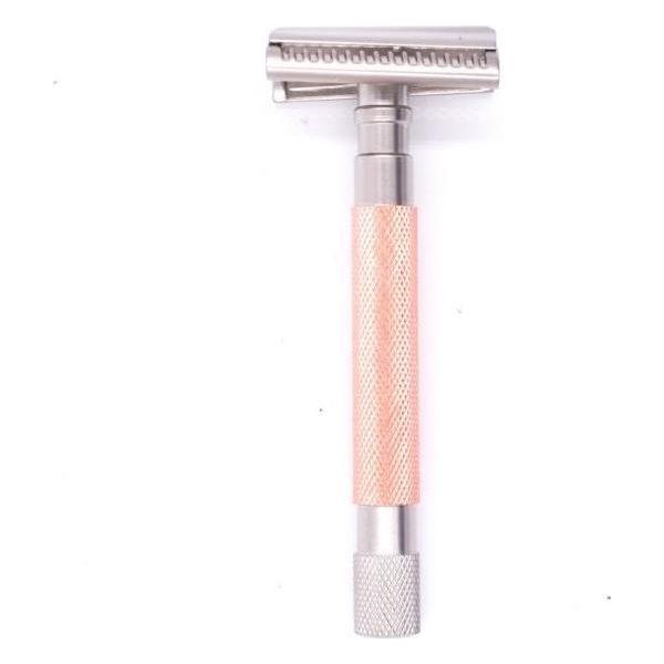 Parker 55SL-RG Rose Gold Semi Slant 3 Piece Safety Razor Pasteur Pharmacy