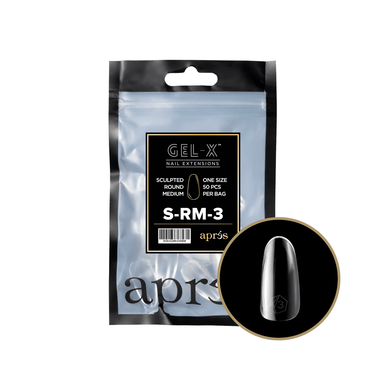 Gel-X Sculpted Round Medium 2.0 Refill Bag Lunali Nail Supply