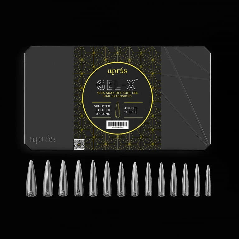 Gel-X® Sculpted Stiletto Extra Extra Long Box of Tips- Pro (420pcs) Lunali Nail Supply